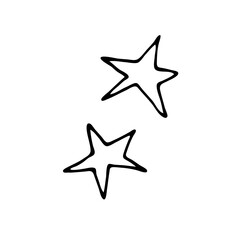 Obraz premium Doodle element for magic, Halloween. Hand-drawn image for various designs. stars