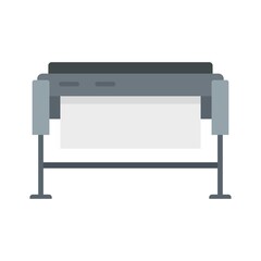 Plotter icon flat isolated vector