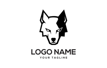 Wolf Vintage Lobo Logo Stock Vector.