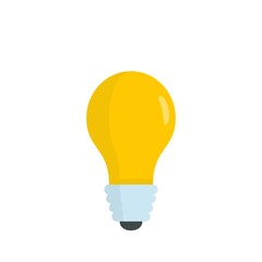 Idea bulb icon flat isolated vector