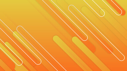 abstract colorful geometric shape background with orange yellow theme. Suit for business presentation template, banner design, and social media design background