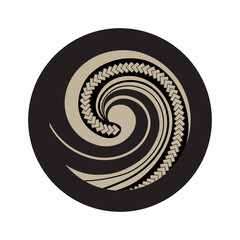 Koru. Maori symbol is a spiral shape based on silver fern frond