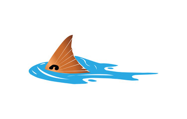 fish logo simple color illustration design vector.