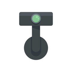 Digital car recorder icon flat isolated vector