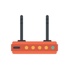 Fototapeta premium Wifi router icon flat isolated vector