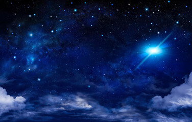 Night Sky, Milky Way, Galaxy background