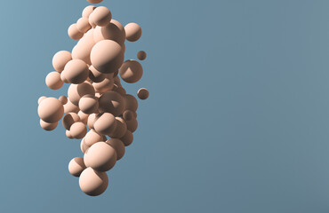 3D render of cluster of spheres