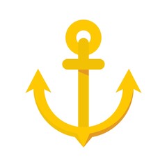 Boat anchor icon flat isolated vector