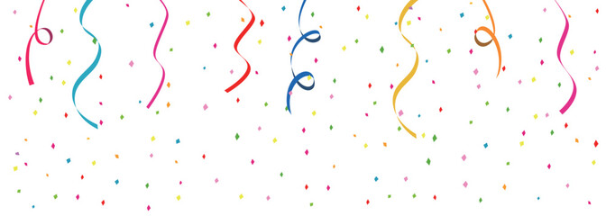 紙吹雪とリボン