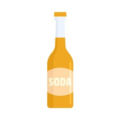 Soda bottle icon flat isolated vector