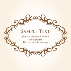 植物モチーフのフレームセット。エレガントなイメージのデザイン素材。優美なライン。上品なデザイン。