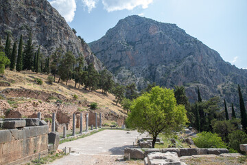 Delphi, Greece. Views of the ancient city.