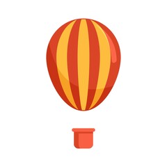 Circus air balloon icon flat isolated vector