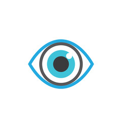 Eye logo symbol design. Creative camera media icon. Global vision logotype
