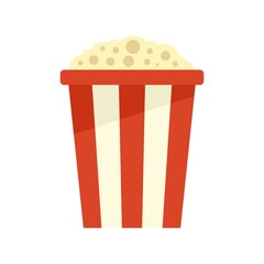 Popcorn pack icon flat isolated vector