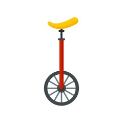 Unicycle circus icon flat isolated vector © anatolir