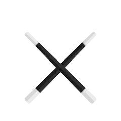 Magic wands icon flat isolated vector