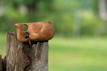 ククサと白樺の背景