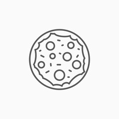 pizza icon, food vector, fast food illustration