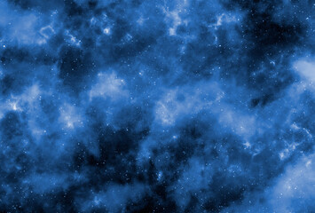 Space background with stardust and shining stars. Realistic cosmos and color nebula. Colorful galaxy. 3d illustration
