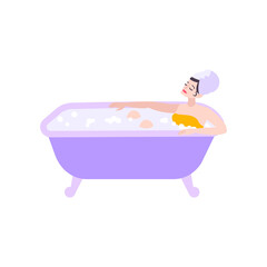 Naklejka premium Relaxing Flat Icon