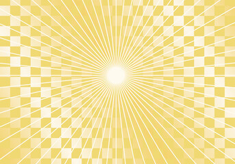 金色の市松模様のイラスト