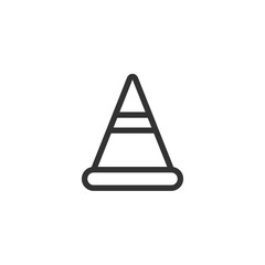 Cone icon isolated on white background. Caution symbol modern, simple, vector, icon for website design, mobile app, ui. Vector Illustration