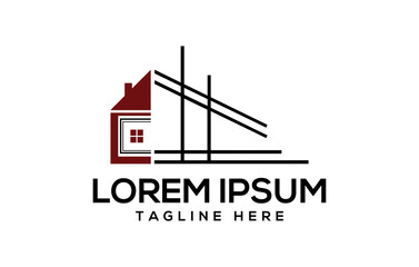 Obraz premium Architect house logo, architectural and construction design vector. 