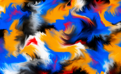 Obraz premium Abstract clouds. Multicolor dynamic background. Colored fluid explosion. 3d rendering 