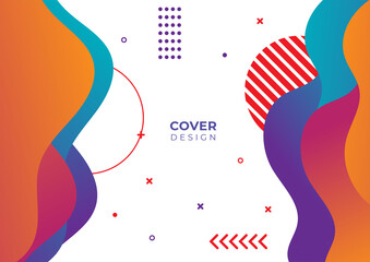 Background Business Book Cover Design Template with Memphis style. Can be adapt to Brochure, Magazine, Poster, Corporate Presentation, Portfolio, Flyer, Banner, Website.