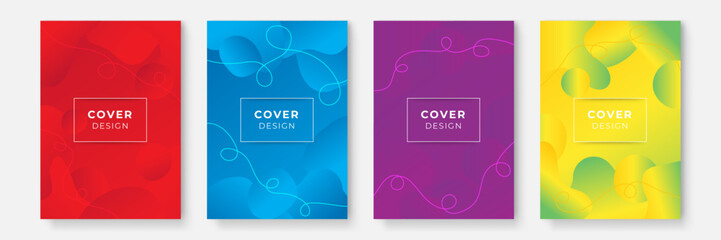 Background Business Book Cover Design Template with Memphis style. Can be adapt to Brochure, Magazine, Poster, Corporate Presentation, Portfolio, Flyer, Banner, Website. - obrazy, fototapety, plakaty