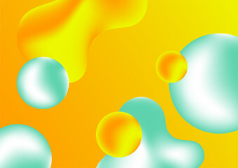 Abstract yellow orange background with fluid and wave element shapes. Orange abstract background. Yellow abstract background