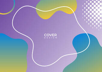 Modern green and blue abstract background with Memphis style and geometric shapes. Abstract design cards perfect for prints, flyers, banners, invitations, special offer and more.