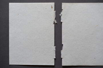 paper on a gray background
