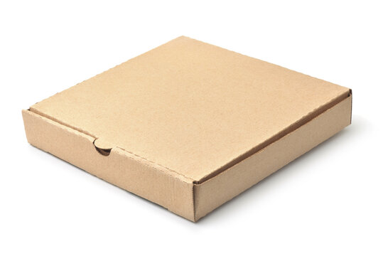 Blank brown cardboard pizza box