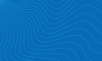 Blue abstract background with wavy thin lines texture pattern