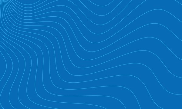 Blue abstract background with wavy thin lines texture pattern