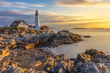 Portland head light dawn