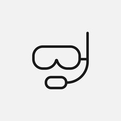 Snorkel icon isolated on background. Diving symbol modern, simple, vector, icon for website design, mobile app, ui. Vector Illustration
