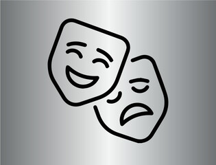 Comedy and tragedy theater masks