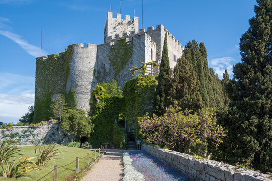 Duino, Trieste. Entrance to the castle with the garden
