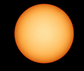 The surface on the sun disc, telescope view