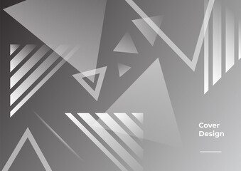 Grey white black abstract background geometry shine and layer element vector for presentation design. Suit for business, corporate, institution, party, festive, seminar, and talks.
