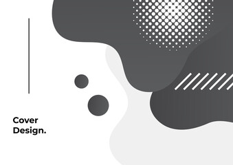 Grey white black abstract background geometry shine and layer element vector for presentation design. Suit for business, corporate, institution, party, festive, seminar, and talks.