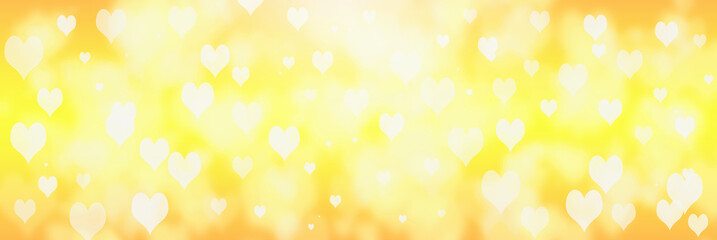 Valentine's day  or wedding background with hearts. Decorative, romantic love bokeh background. 3d illustration
