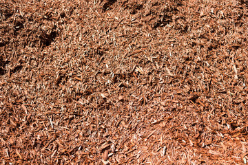 red-brown mulch pile  