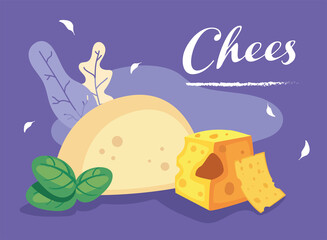 mozzarella and slices of yellow cheese