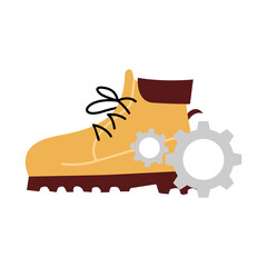 Illustration Vector Graphic of Safety Shoes Logo. Perfect to use for Fashion Company
