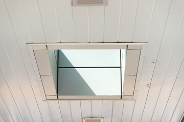aluminum panel ceiling with skylight 