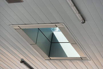 aluminum panel ceiling with skylight 